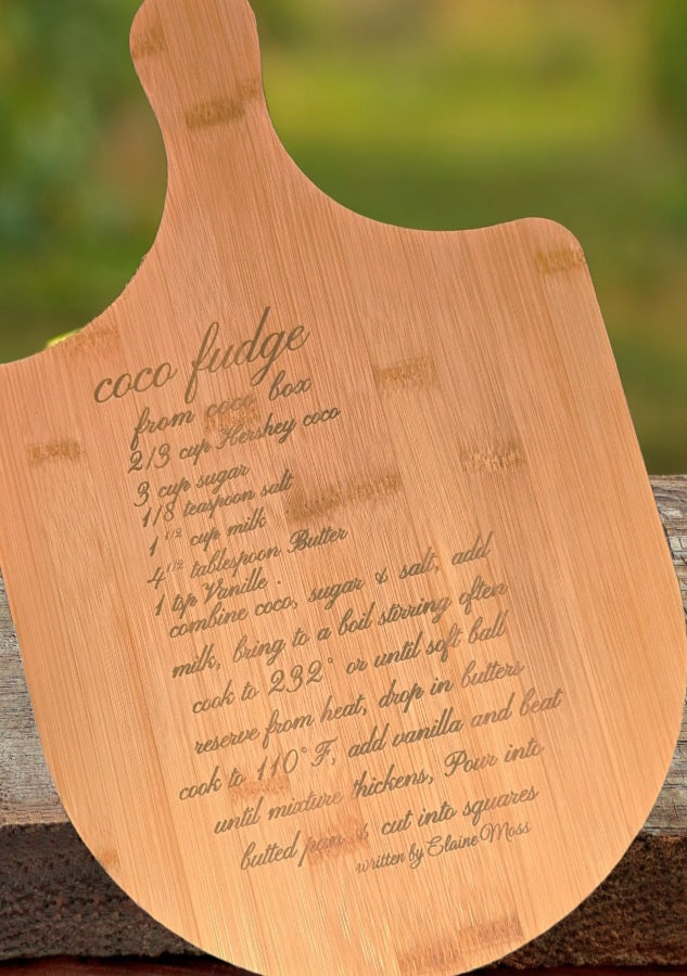 Customized Engraved Bamboo Cutting Board – Personalized Family Recipe Keepsake