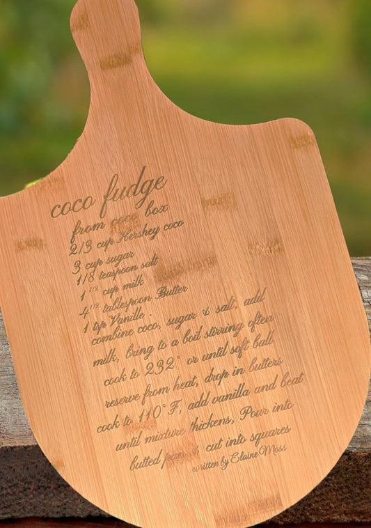 Customized Engraved Bamboo Cutting Board – Personalized Family Recipe Keepsake