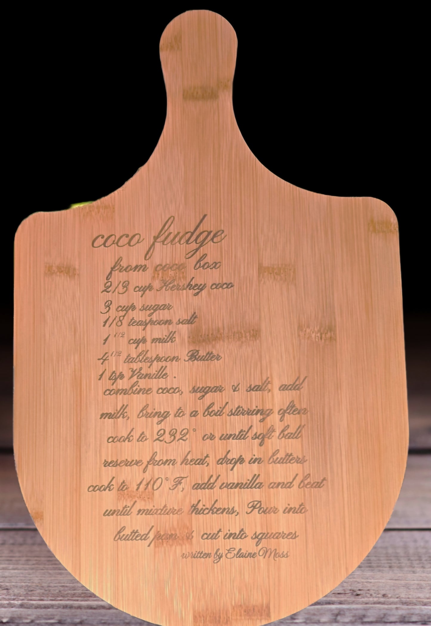 Customized Engraved Bamboo Cutting Board – Personalized Family Recipe Keepsake