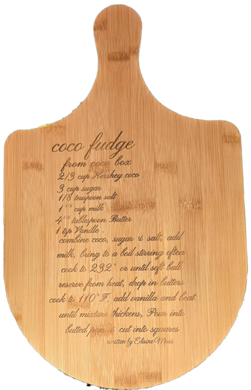 Customized Engraved Bamboo Cutting Board – Personalized Family Recipe Keepsake