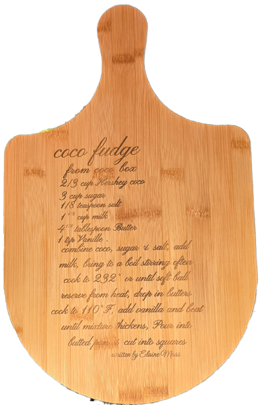 Customized Engraved Bamboo Cutting Board – Personalized Family Recipe Keepsake